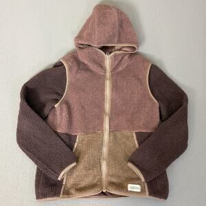 REI Co-op Aureum Sherpa Fleece Hoodie Jacket Colorblock Women's Large